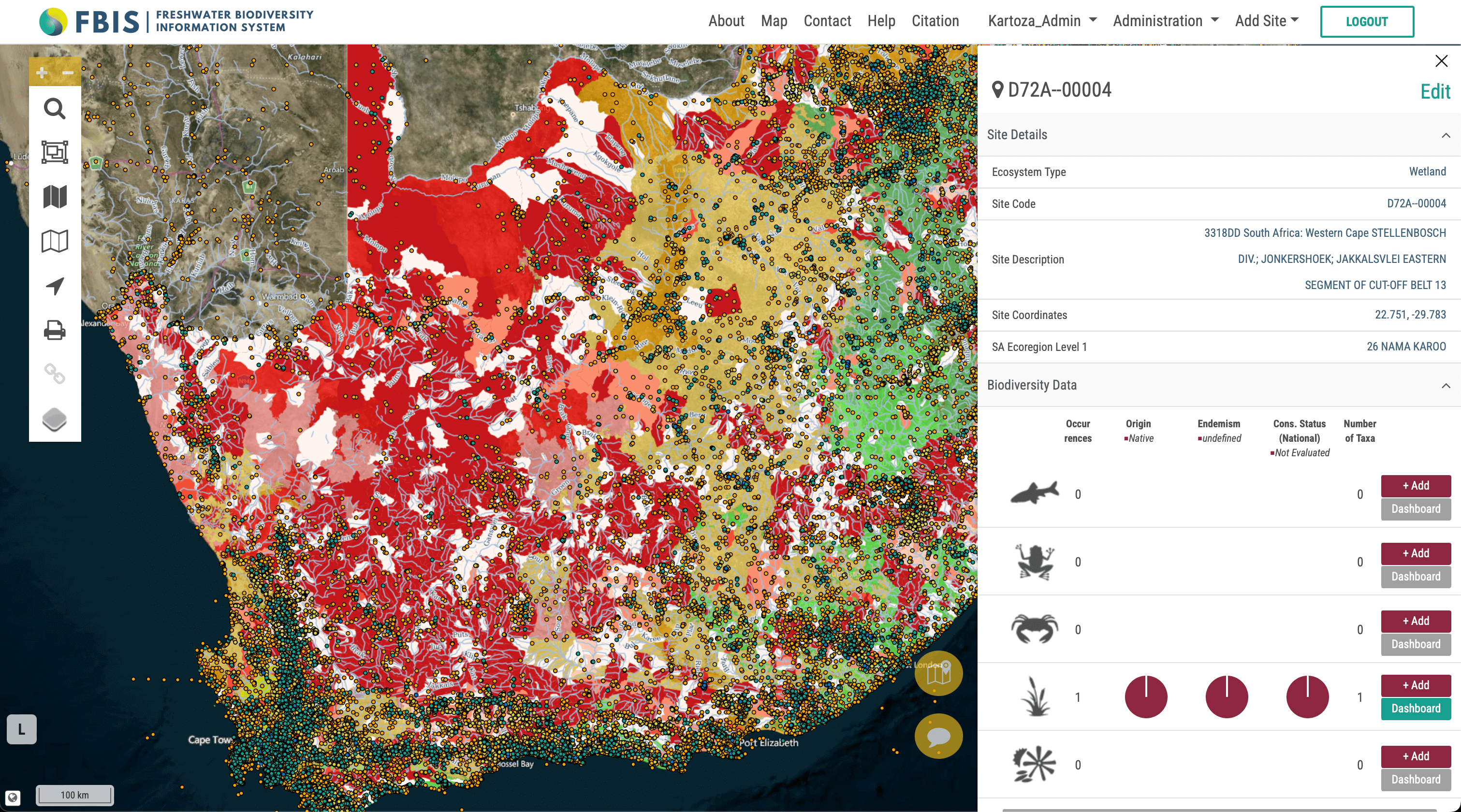 FBIS – Biodiversity Information Management System